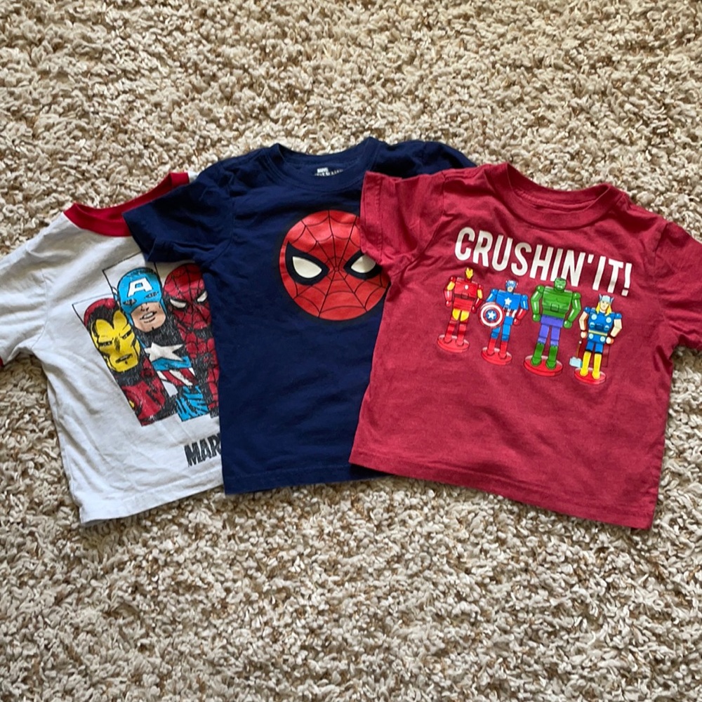 Marvel Avengers set of 3 toddler shirts size 2T
